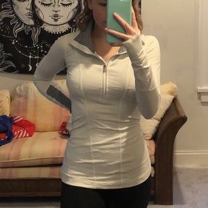 Lululemon white 1/4 zip jacket